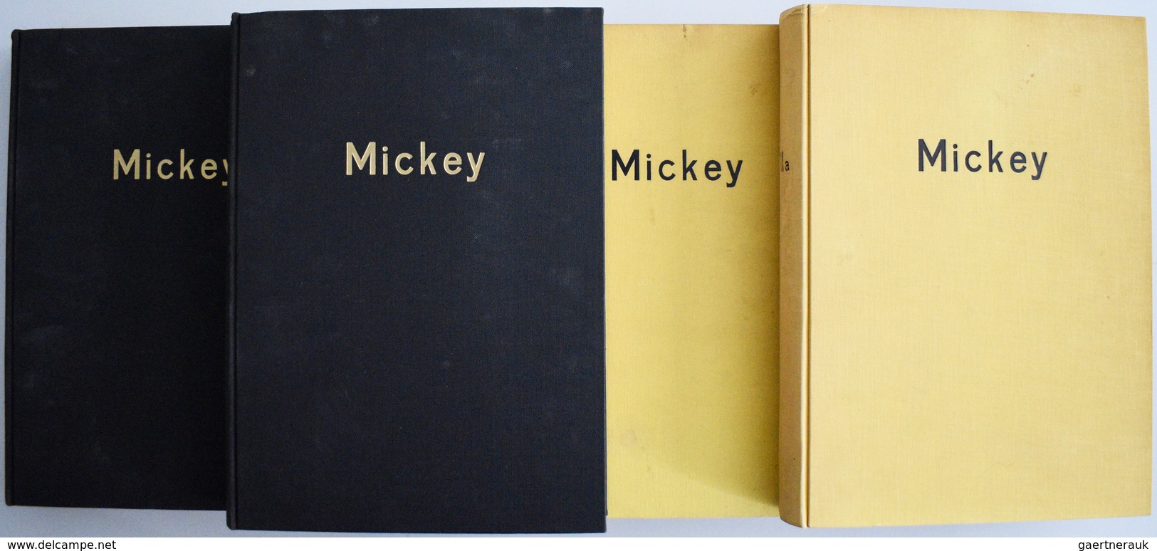 Varia (im Briefmarkenkatalog): COMICS: 4 Bände Mickey Maus 50er Jahre (I, Ia, II, IIa) In Französchi - Altri & Non Classificati