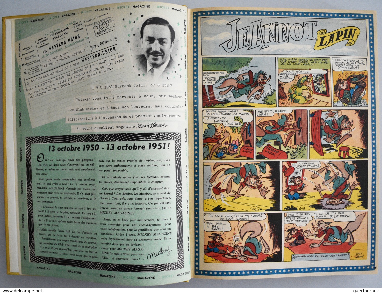 Varia (im Briefmarkenkatalog): COMICS: 4 Bände Mickey Maus 50er Jahre (I, Ia, II, IIa) in Französchi