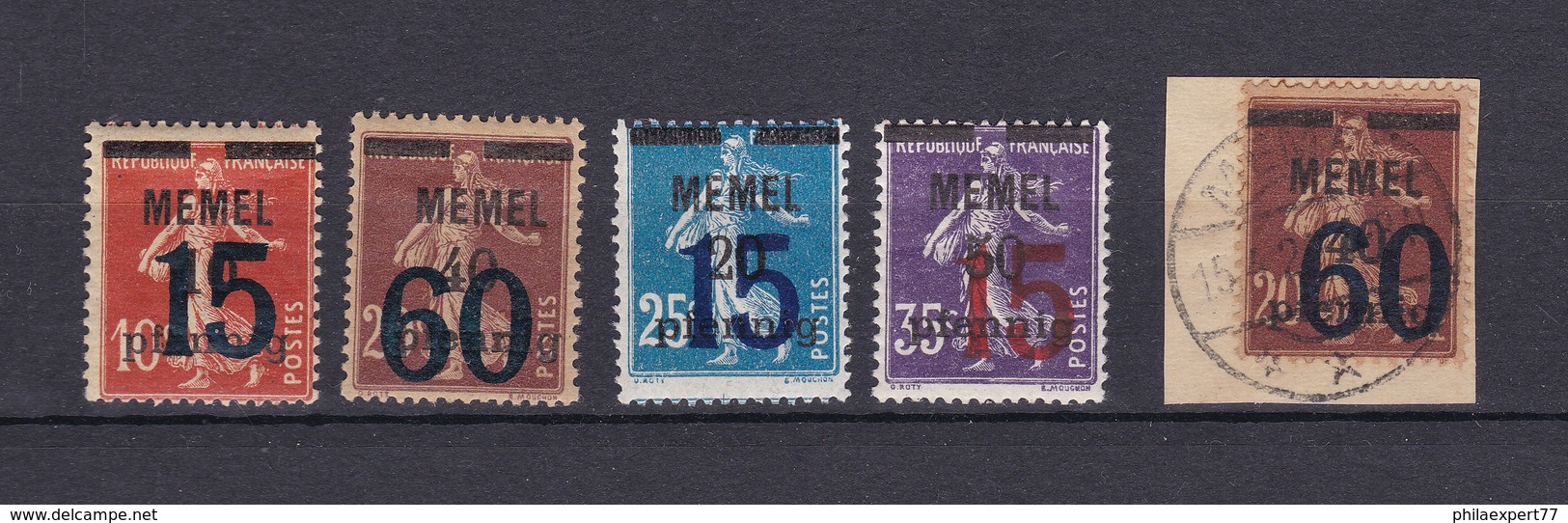 Memelgebiet - 1921 - Michel Nr. 34/35+47/48  - Gest./Ungebr. - Klaipeda 1923