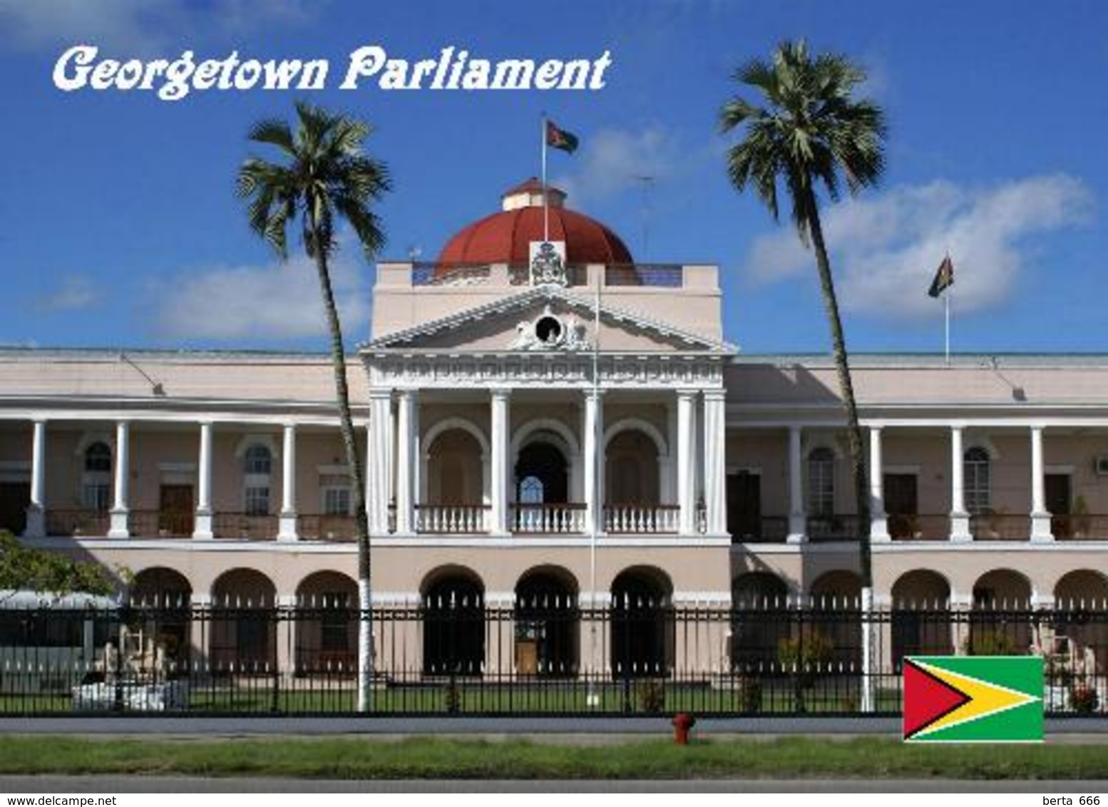 Guyana Georgetown Parliament New Postcard - Sonstige & Ohne Zuordnung