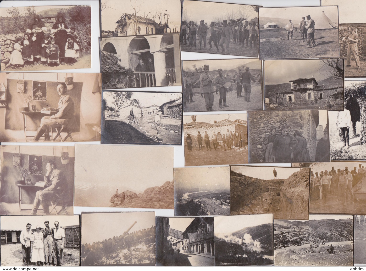 Front Des Balkans Grande Guerre Macédoine Lac Prespa Braytchino Lot De 63 Photographies Militaires WW1 Macedonia Photos - Nordmazedonien