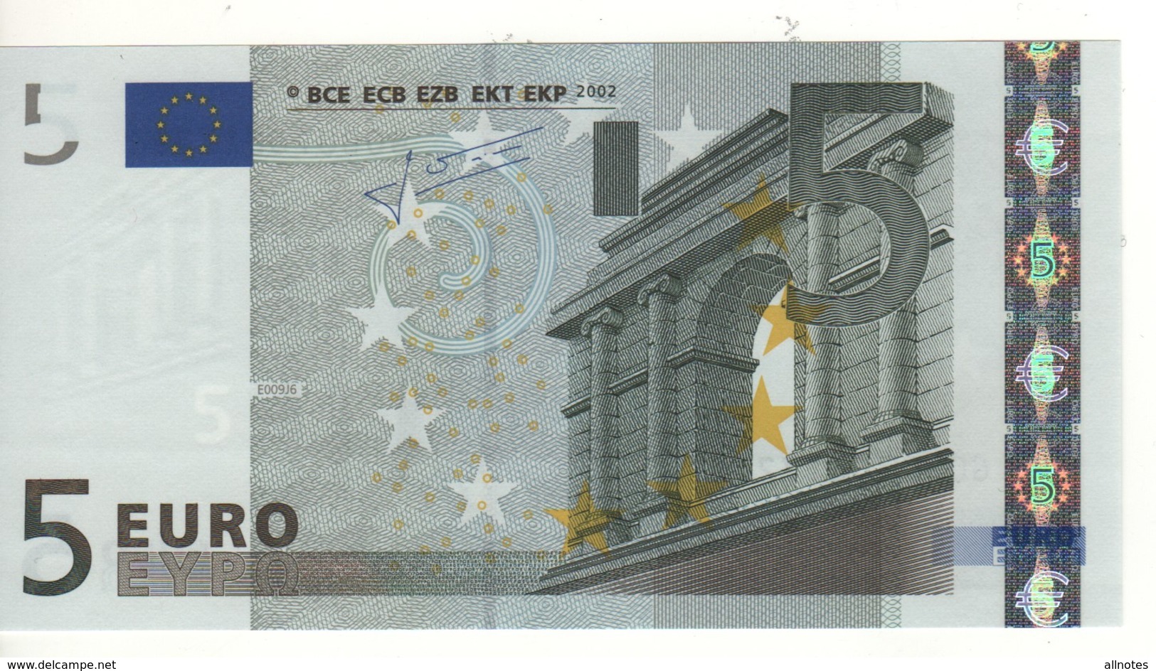 5 EURO  "G"  Cyprus    Firma Trichet     E 009 J6     /  FDS - UNC - 5 Euro