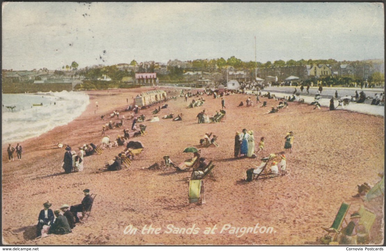 On The Sands At Paignton, Devon, 1920 - J Welch & Sons Postcard - Paignton