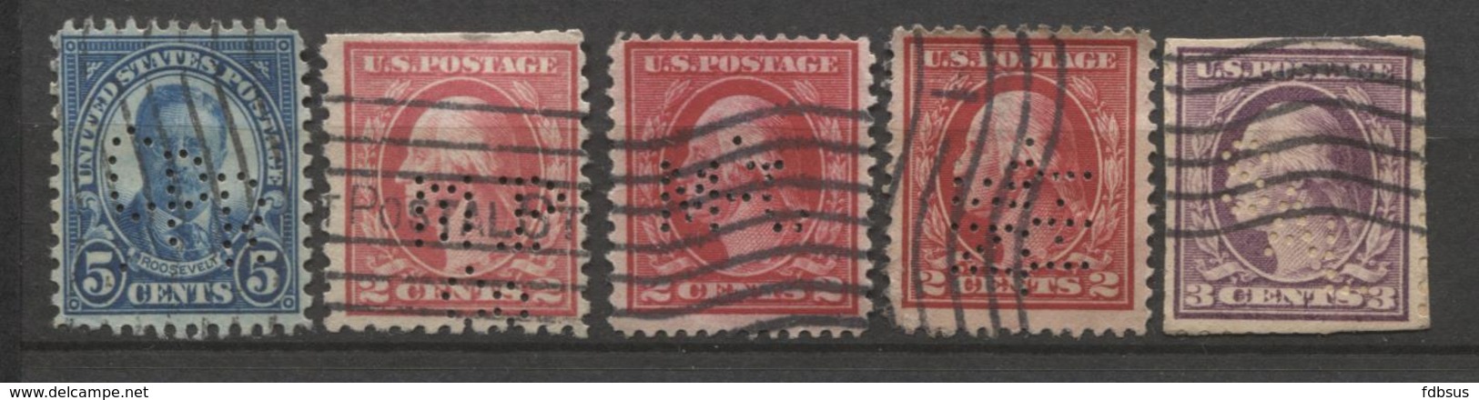 12 Scans timbres Usa - Doubles - Restant d'une collection d'un étude couleurs + 4 PERFINS + sur fragments