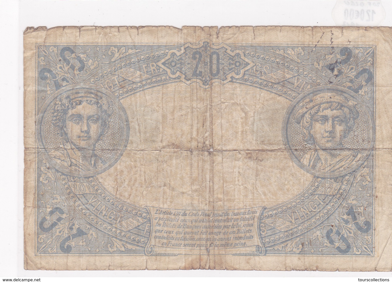 Billet De 20 Francs Bleu Du 8 Février 1913 - R.4189 Alph 846 @ N° Fayette : 10.3 - Date Peu Commune ! - 20 F 1905-1913 ''Bleu''