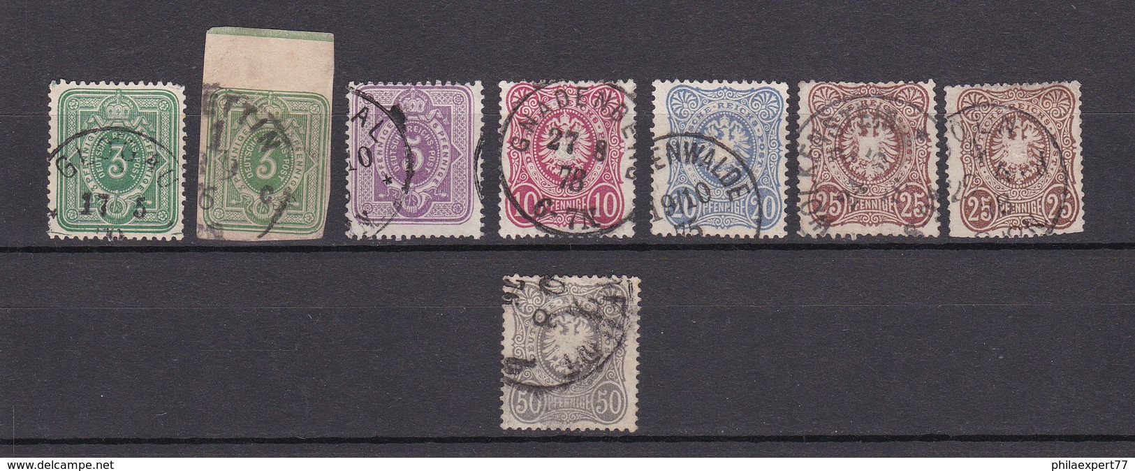 Deutsches Reich - 1875/79 - Michel Nr. 31/36 - Gest. - 78 Euro - Used Stamps