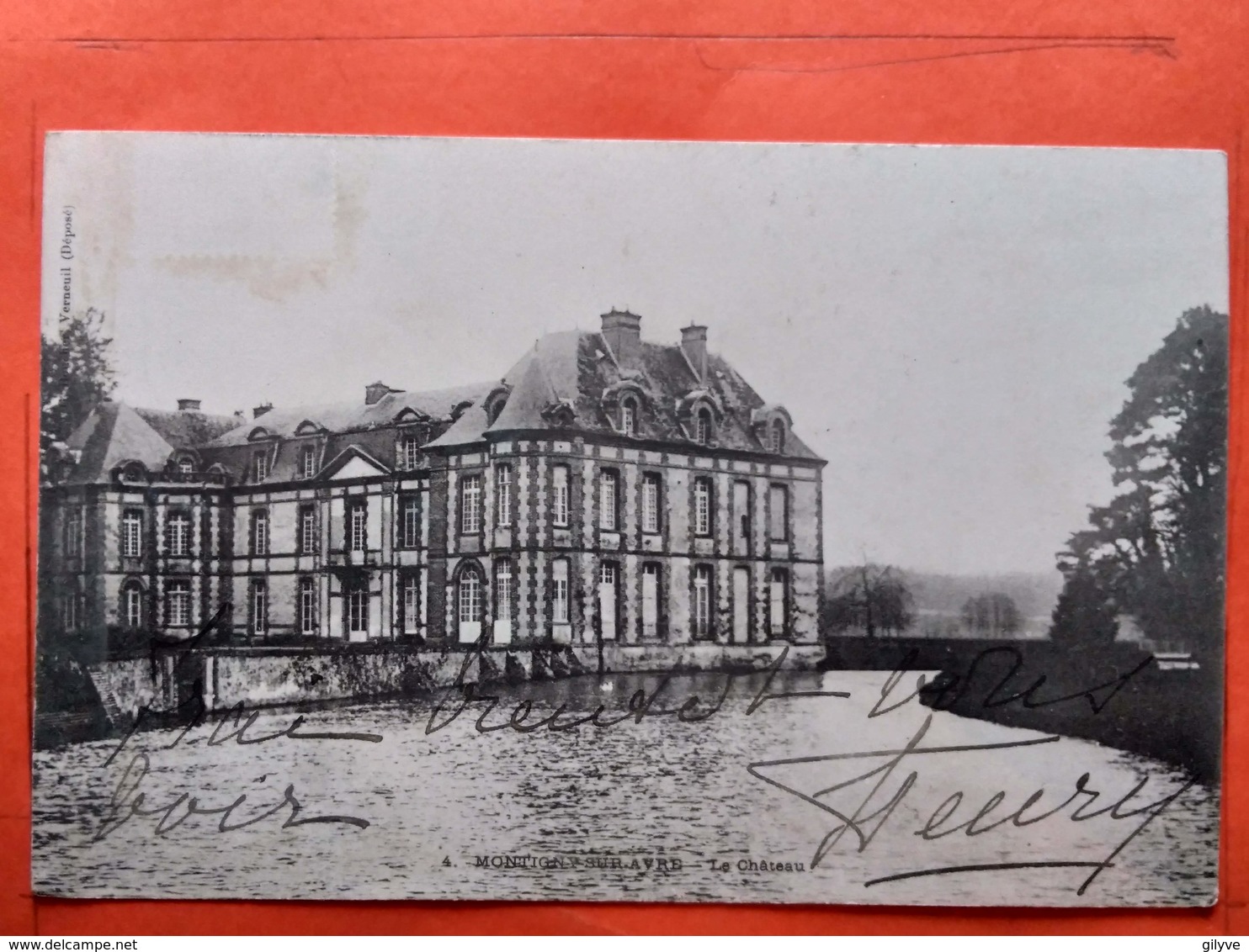 CPA (28) Montigny Sur Avre.Le Château.Timbre Taxe  (L981) - Montigny-sur-Avre