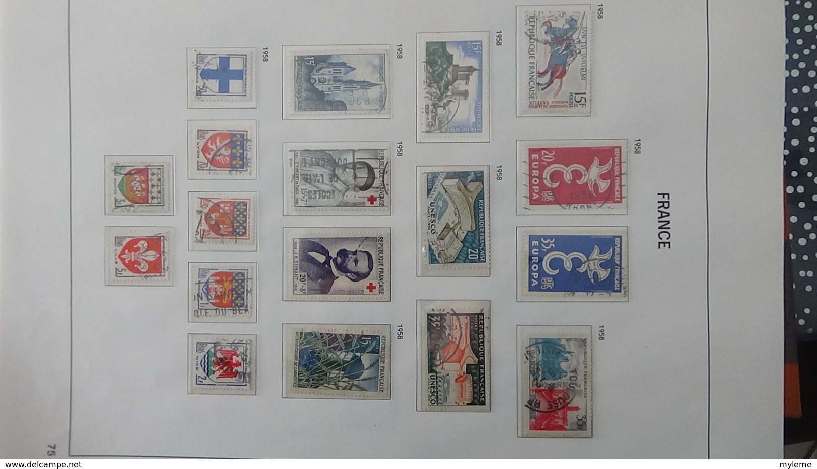 B Collection de France en DAVO II de IX de 1950 à 1969 oblitéré dont toutes les bonnes séries. Côte +++