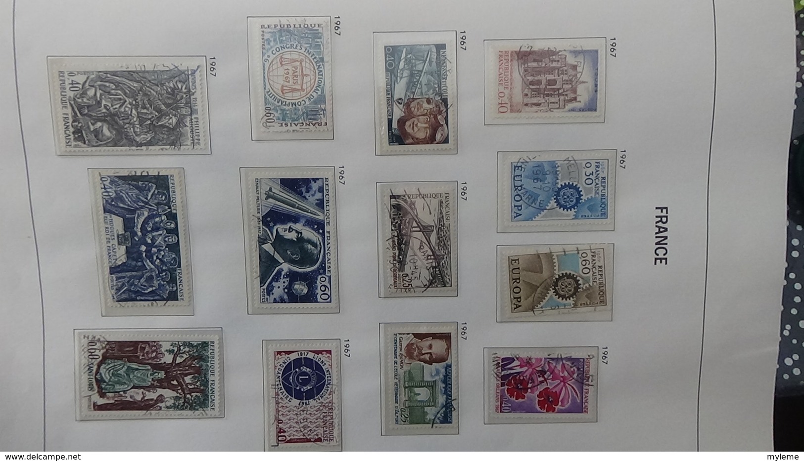 B Collection de France en DAVO II de IX de 1950 à 1969 oblitéré dont toutes les bonnes séries. Côte +++