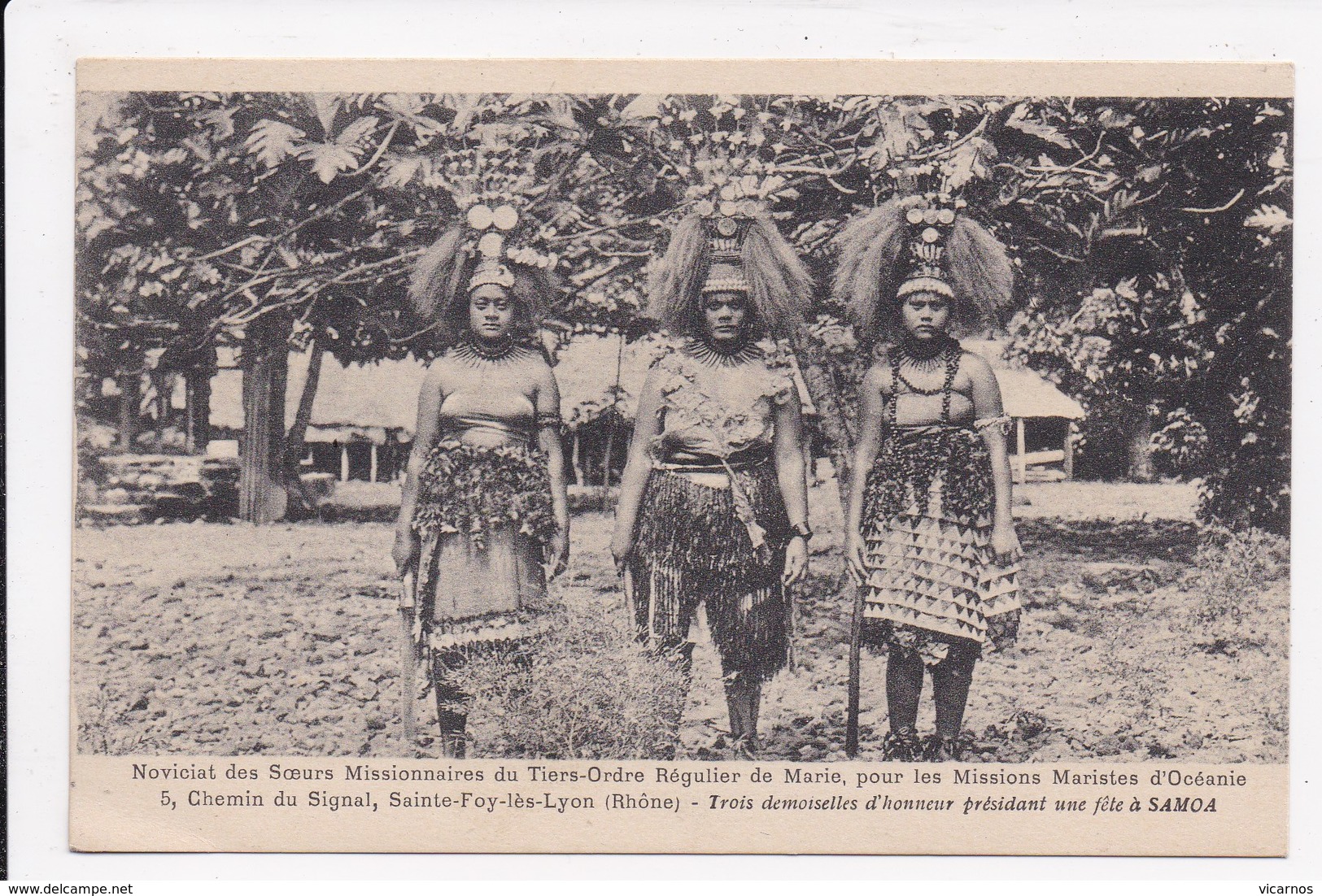 CP SAMOA Trois Demoiselles D'honneur Presidant Une Fête - Samoa