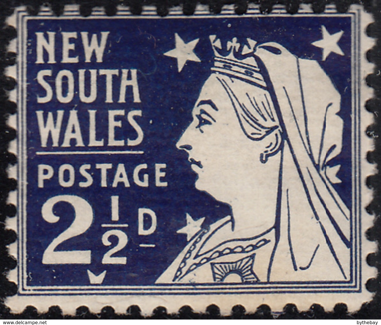 New South Wales 1899 MH Sc 104 2 1/ 2p Victoria Perf 12 X 11.5 - Mint Stamps