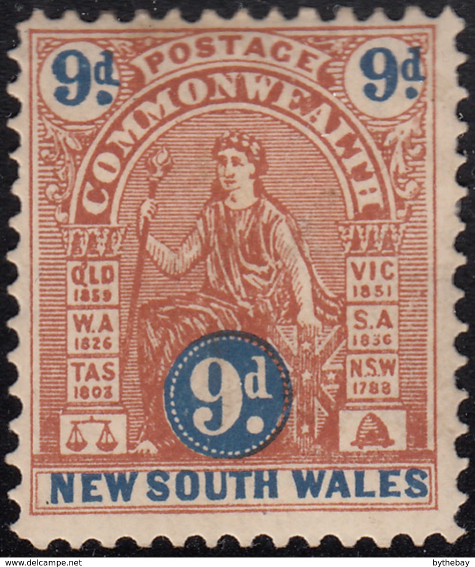 New South Wales 1903 MH Sc 108 9p 'Australia' - Mint Stamps