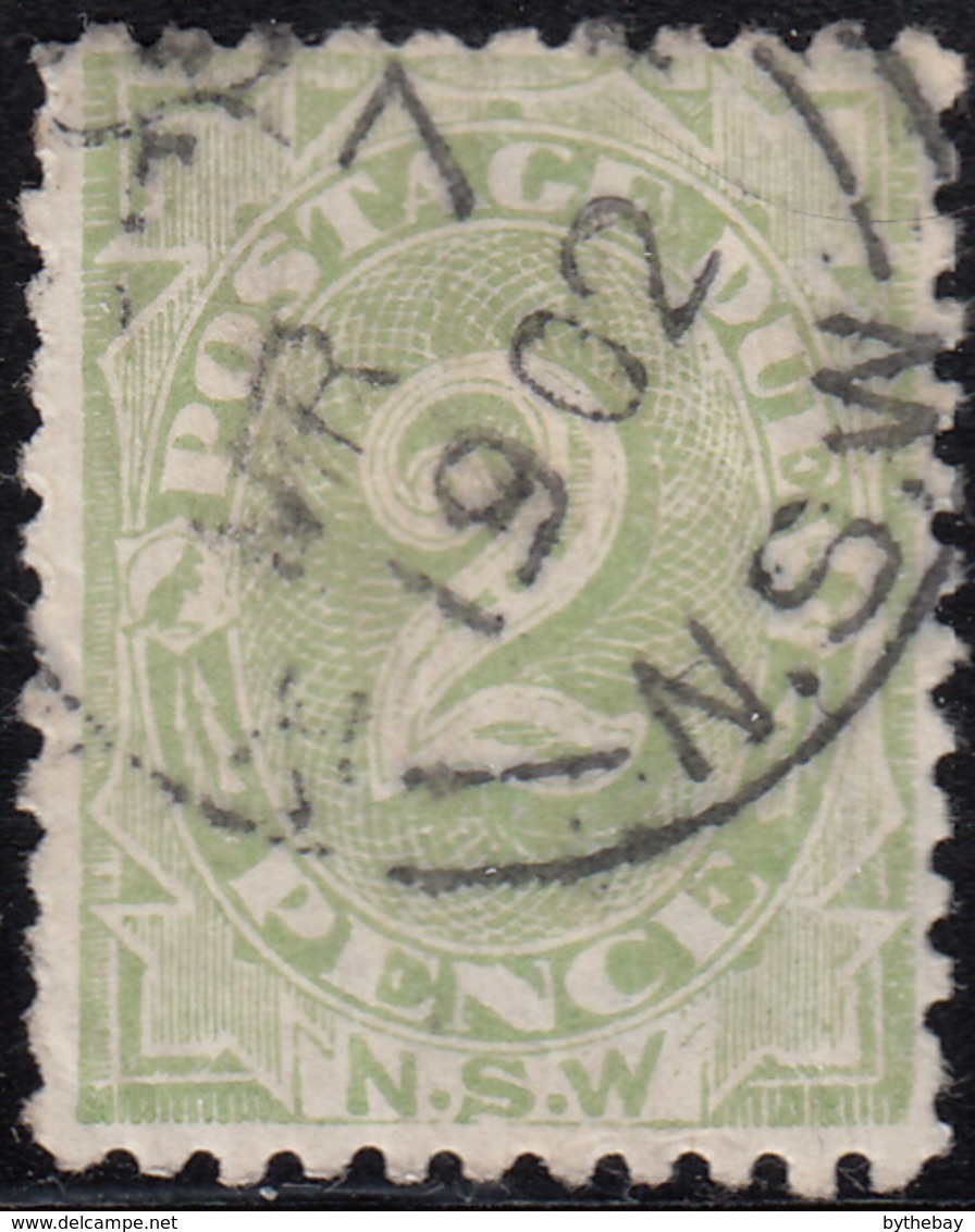 New South Wales 1891-92 Used Sc J3 2p Postage Due CDS MR 7 1902 - Oblitérés