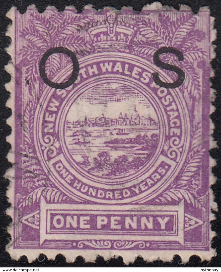 New South Wales 1888-89 Used Sc O24 OS On 1p View Of Sydney - Oblitérés