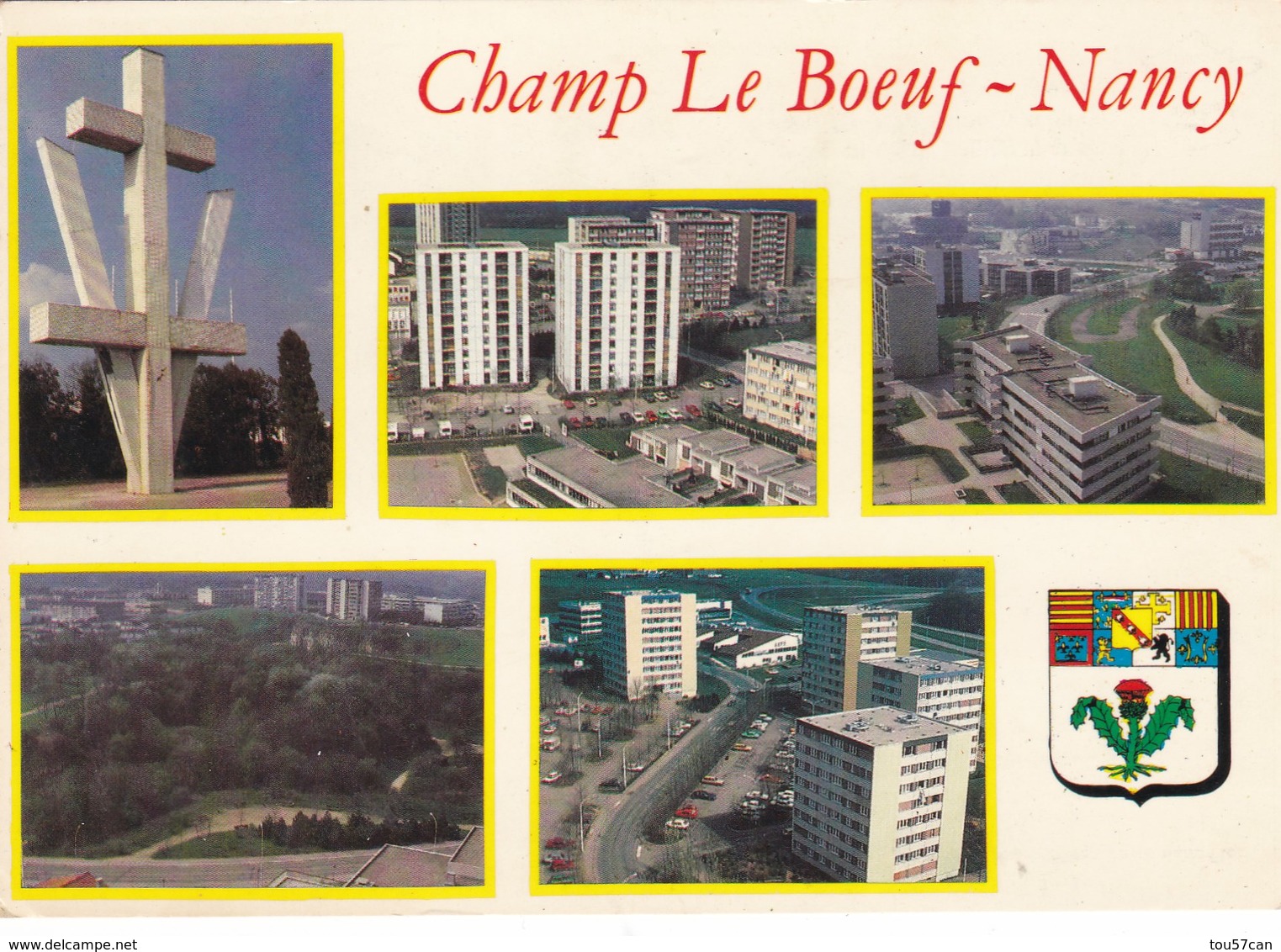 CHAMP LE BOEUF - NANCY - MEURTHE & MOSELLE - (54) - PEU COURANTE CPSM MULTIVUES. - Nancy