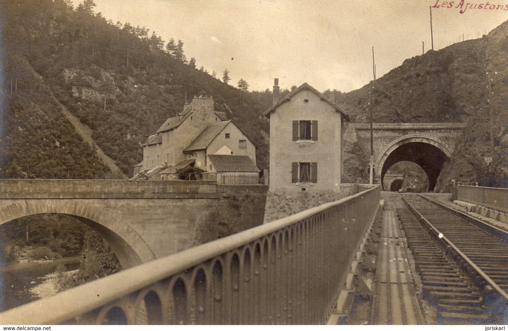 LES AJUSTONS (Lozère) Les Ponts Carte-photo - Other & Unclassified