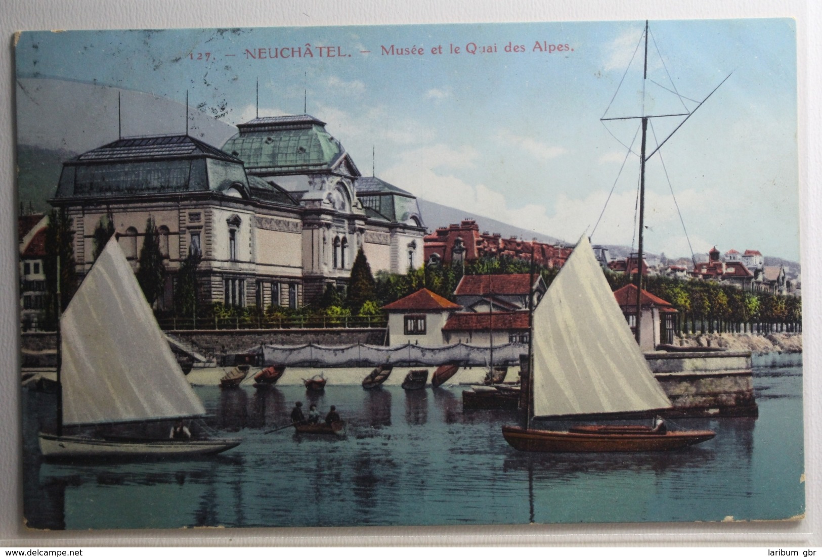 AK Neuchâtel Musée Et Le Quai Des Alpes 1915 Gebraucht #PH009 - Neuchâtel