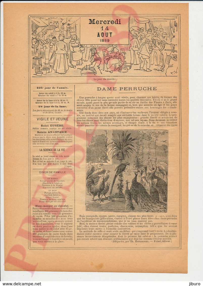 2 Scans Humour Pêche à La Ligne Conseils Sur Les Ecrevisses Dame Perruche Oiseau Thème Oisellerie 226CH26 - Non Classés