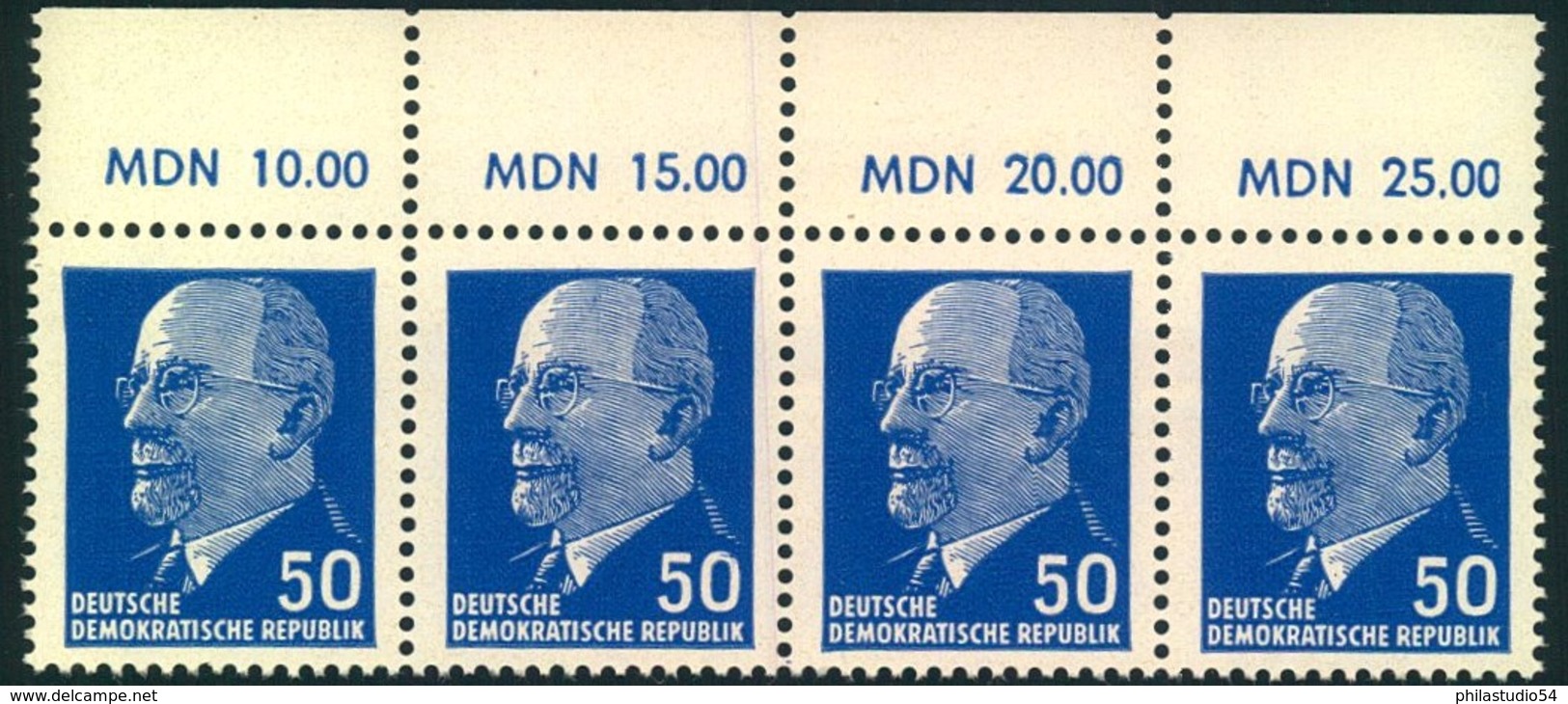 Ulbricht Postfrische Oberrandstreifen "DM" Und "MDN", Michel Ca. 450,- - Ansehen - Unused Stamps