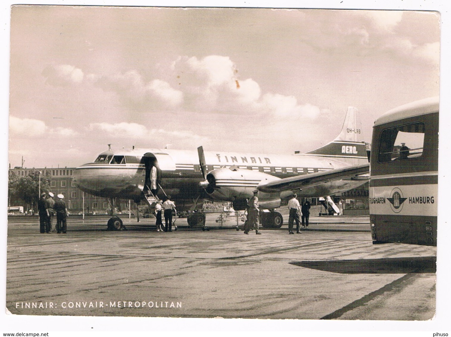 VV-506  HAMBURG : Flughafen / Airport With Finnair Convair Metropolitan - Aérodromes