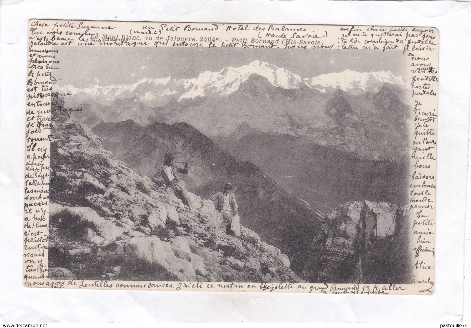 CPA :  14 X 9  -   Le  Mont  Blanc  Vu  De  Jalouvre.  2404 M.  - Petit  Bornand  (Hte-Savoie) - Sonstige & Ohne Zuordnung