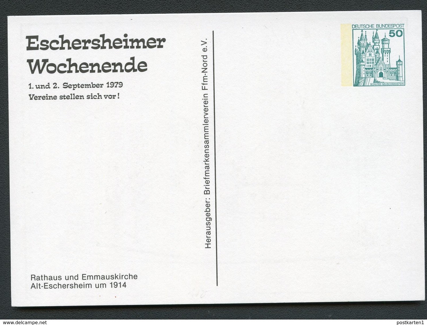 Bund PP103 D2/006 RATHAUS EMMAUSKIRCHE ALT-ESCHERSHEIM 1914-1979 - Private Postcards - Mint