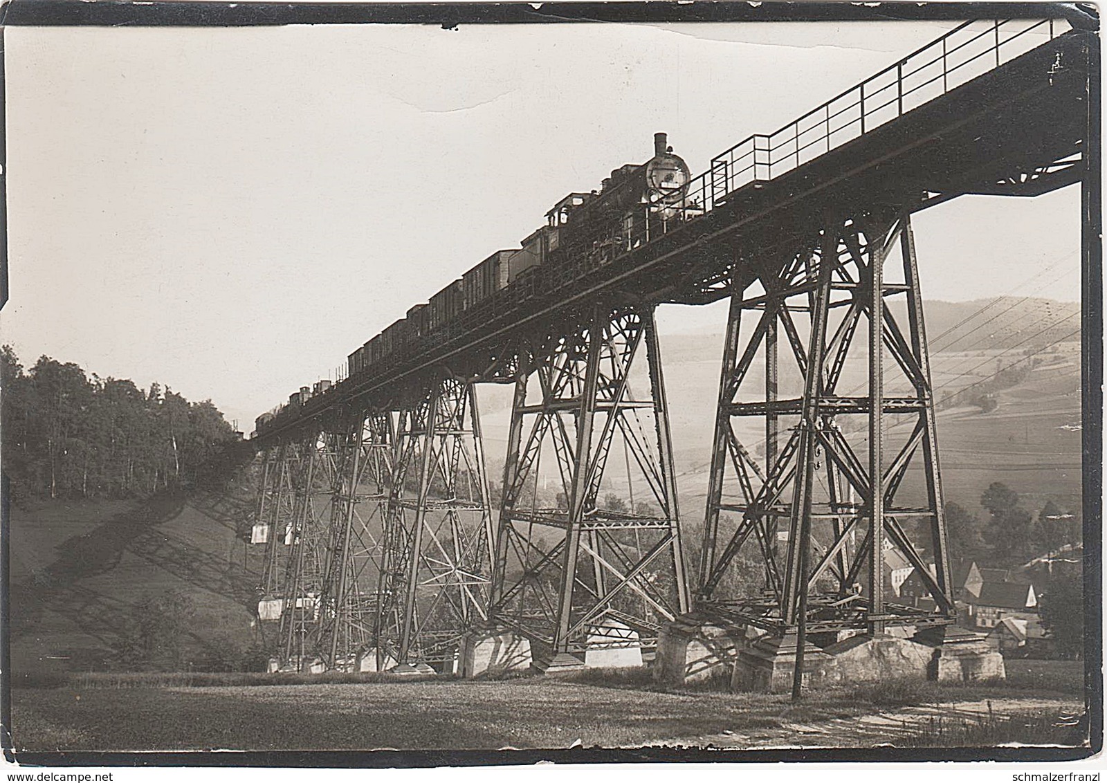 Foto Rohling AK Markersbach Eisenbahn Zug Brücke Viadukt Mittweida A Raschau Scheibenberg Schwarzenberg Vogel Erzgebirge - Markersbach