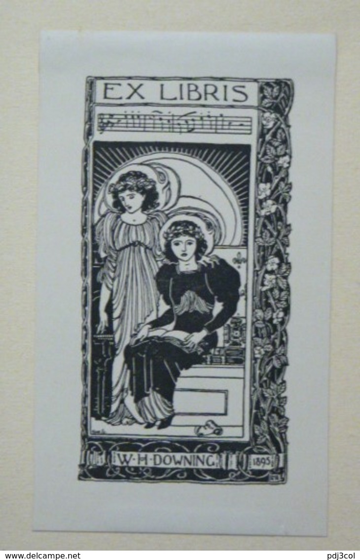 Ex-libris Illustré XIXème - W.H. DOWNING - Ex-libris