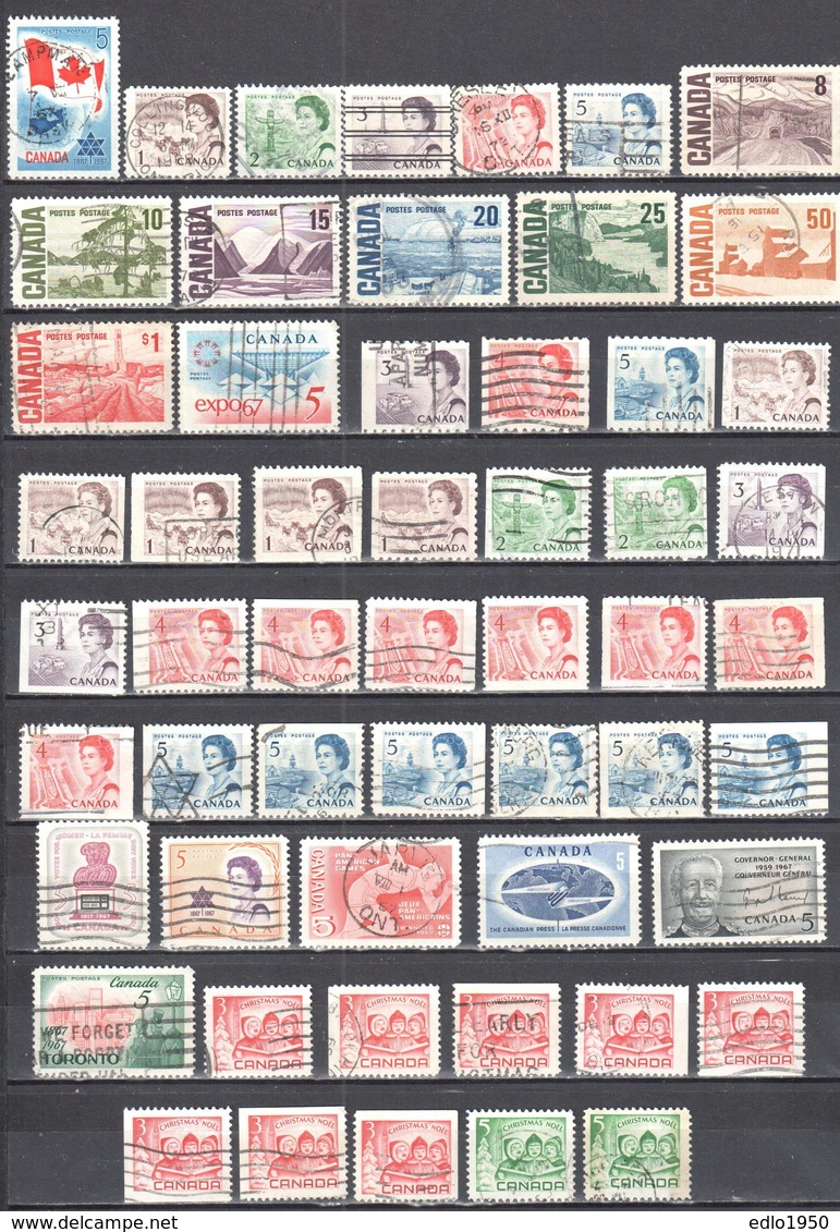 Canada 1967 - Year Set - Mi.397-418 - Used Gestempelt - Années Complètes