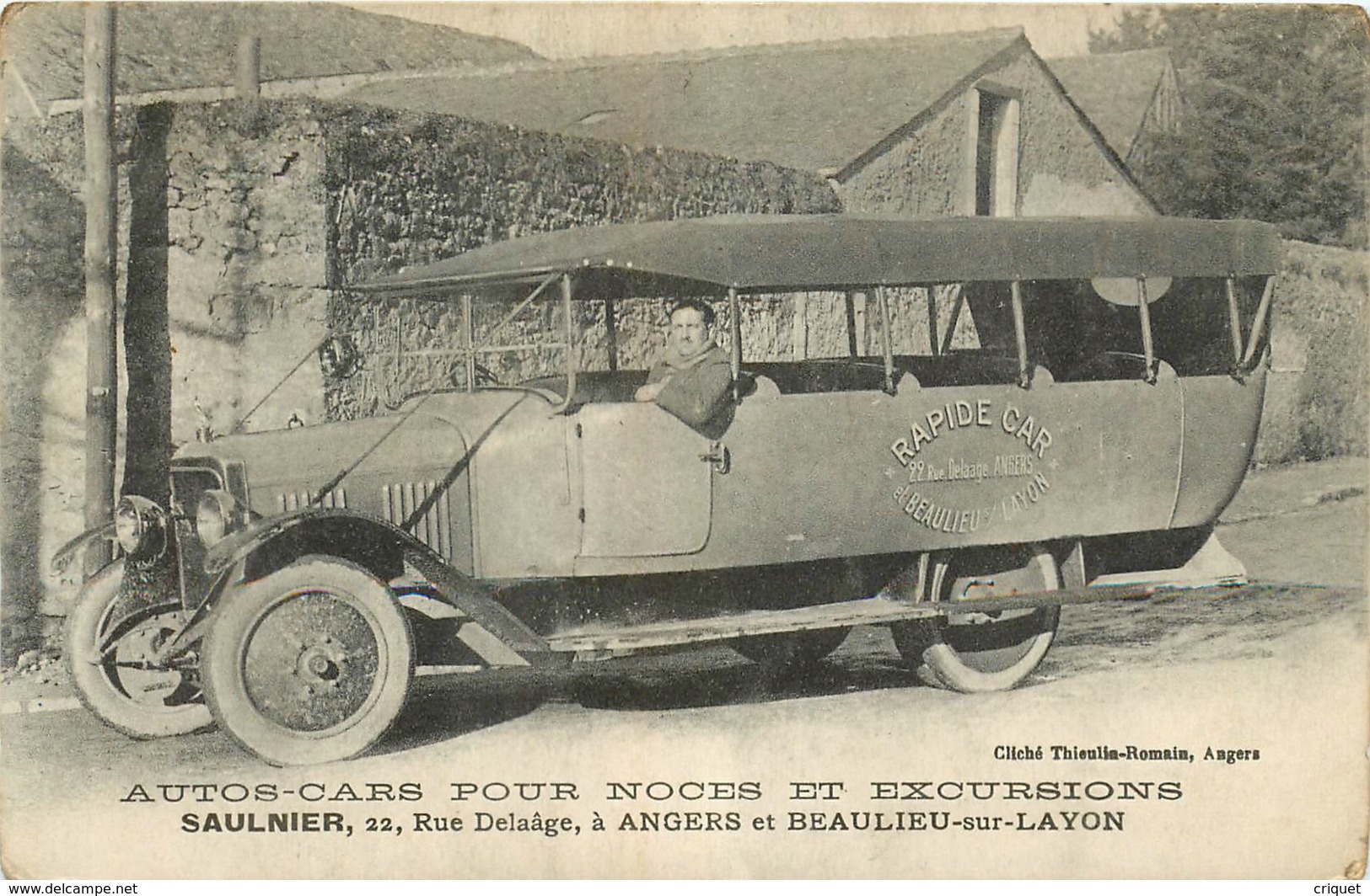 49 Angers Et Beaulieu Sur Layon, Maison D'autos-cars, Saulnier, Top Carte - Angers