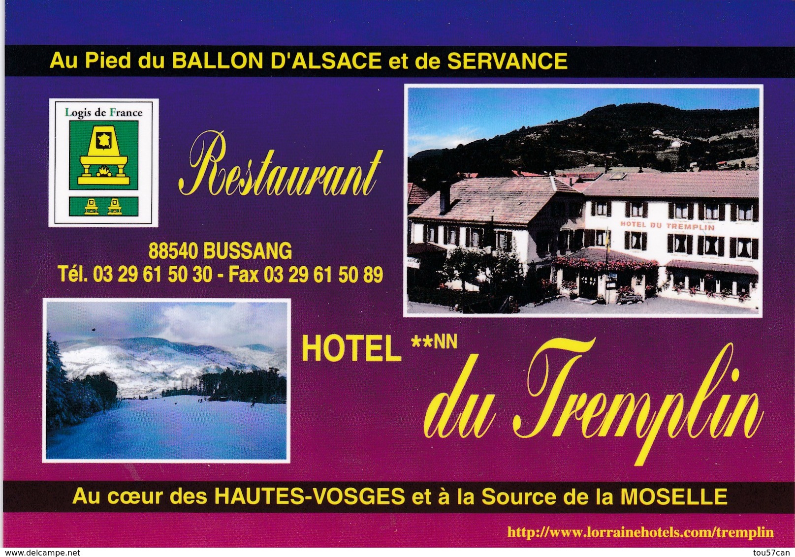 BUSSANG - VOSGES - (88) - PEU COURANTE CARTE PUBLICITAIRE  - 2 VOLETS. - Bussang