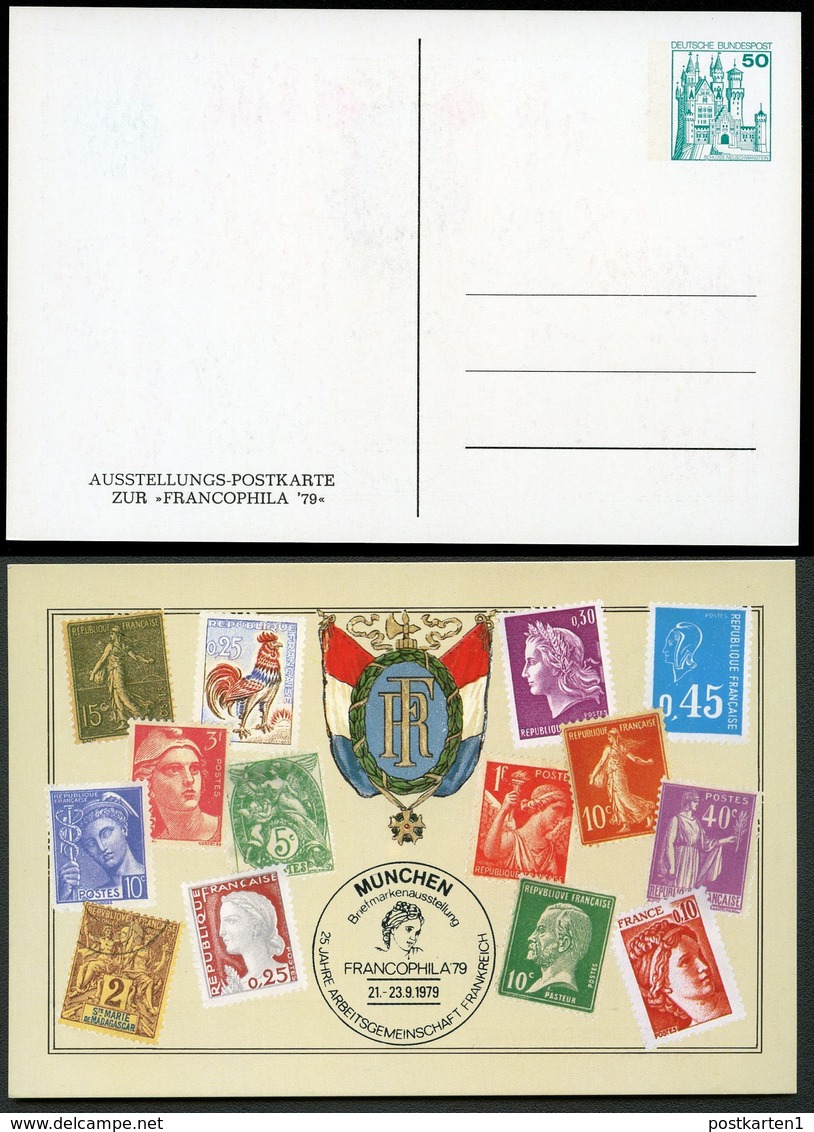 Bund PP103 D2/014 FRANCOPHILA MÜNCHEN 1979 - Private Postcards - Mint