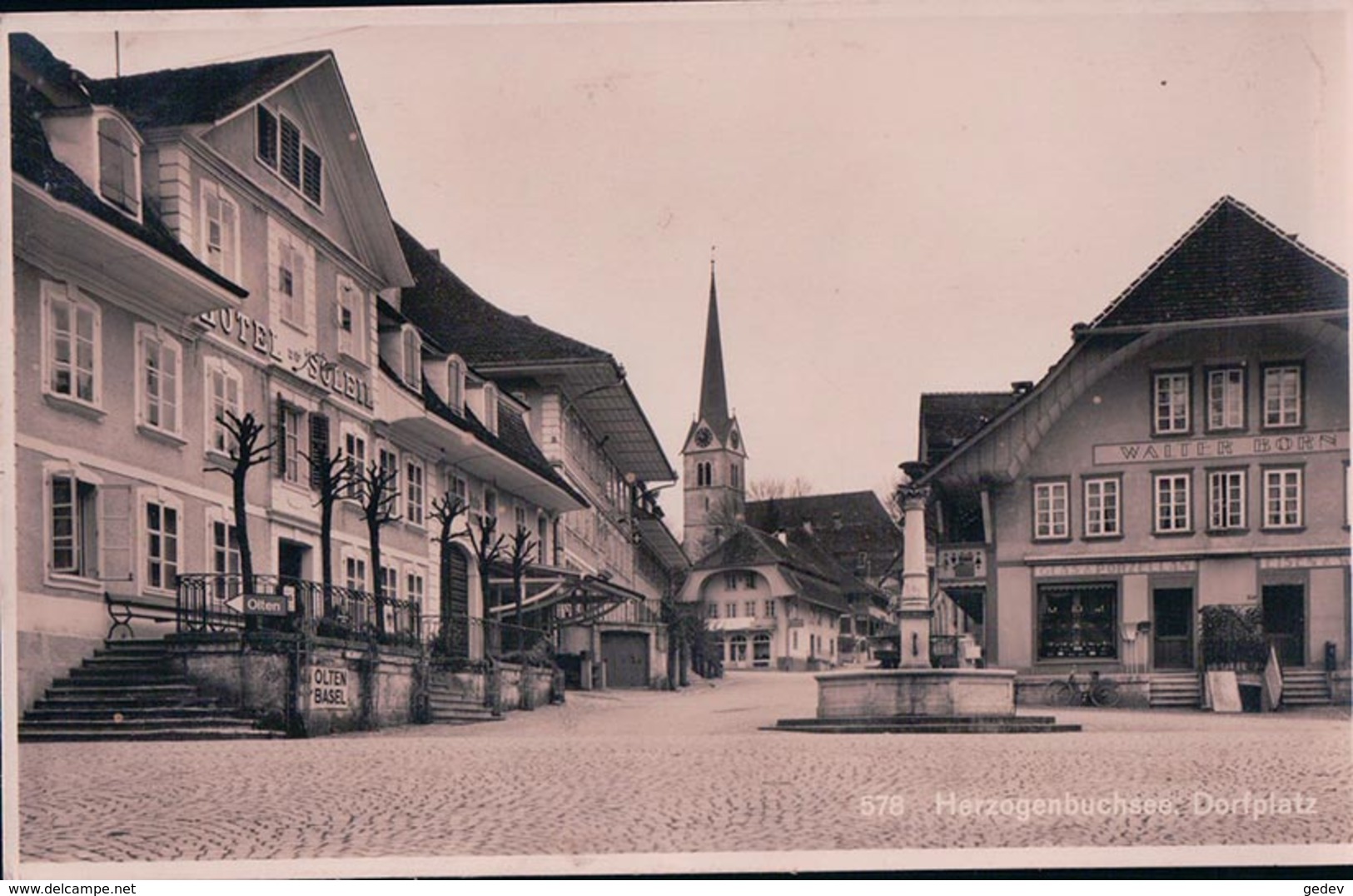 Herzogenbuchsee BE, Dorfplatz, Hotel Du Soleil (578) 10x15 - Herzogenbuchsee