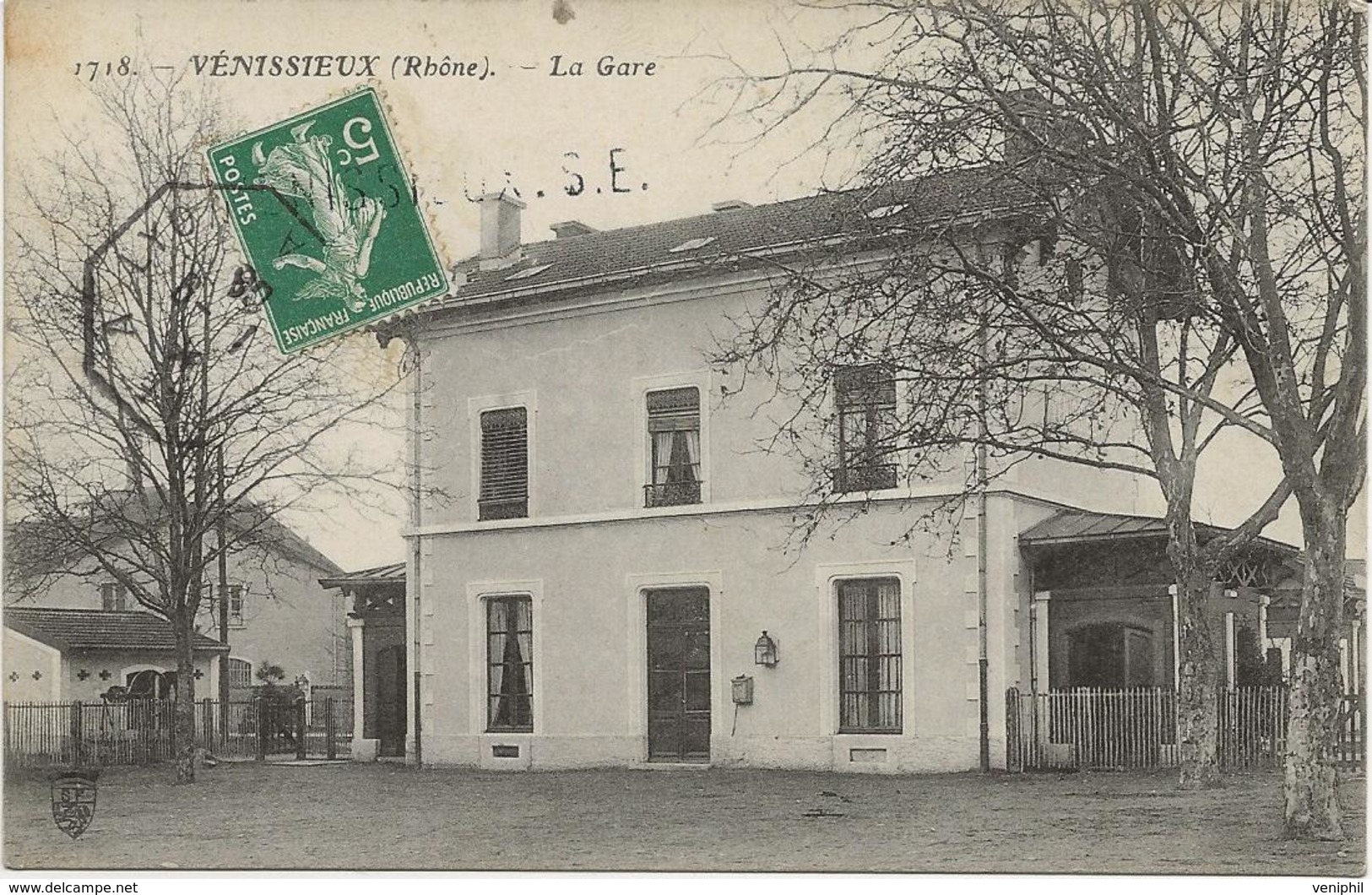VENISSIEUX - RHONE - LA GARE   ANNEE 1908 - Vénissieux