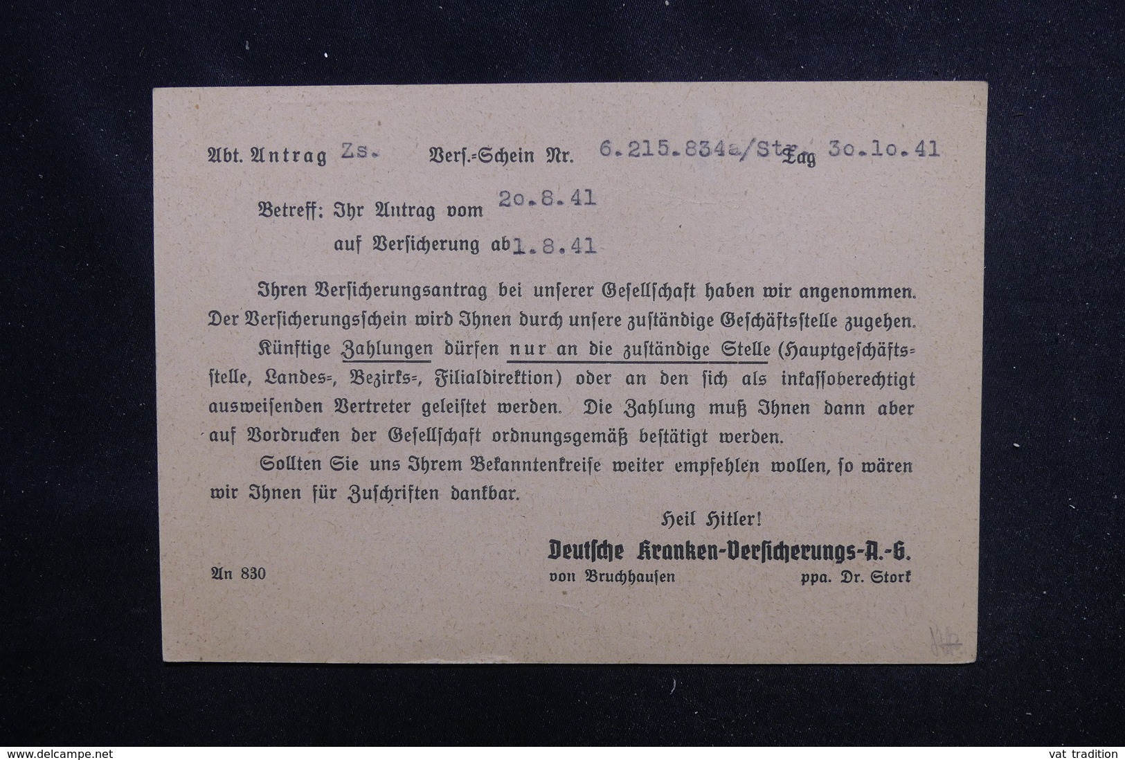 ALLEMAGNE - Carte Commerciale De Berlin Pour Strasbourg En 1941, Affranchissement Mécanique -  L 52497 - Cartas & Documentos