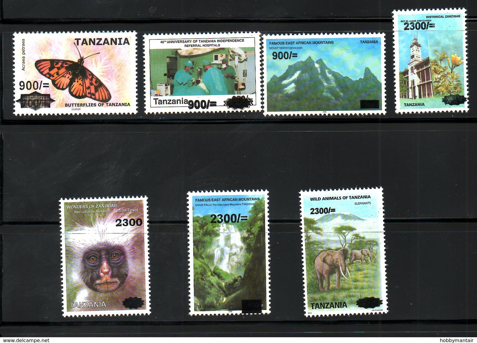 TANZANIA ,2020, ANIMALS, BUTTERFLY, MOUNTAIN Etc. O/P Of NEW VALUE, 7v.MNH**NEW! - Otros & Sin Clasificación