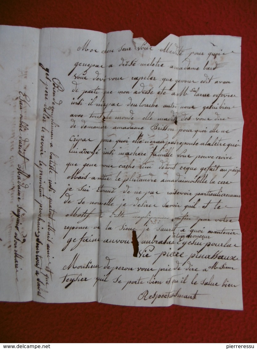 COLONIES PAR BORDEAUX LETTRE DE LA NOUVELLE ORLEANS VIA BORDEAUX 1818  PITRE PINASSEAU - …-1845 Prefilatelia