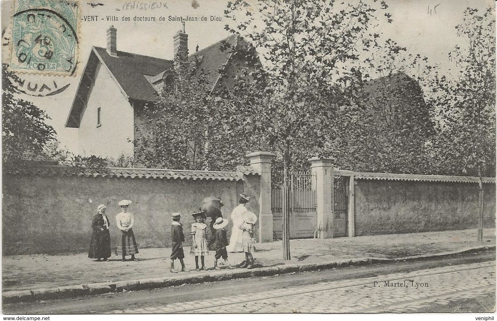 VENISSIEUX - MOULIN A VENT- RHONE - VILLA DES DOCTEURS DE ST JEAN DE DIEU - ANNEE 1907 - Vénissieux