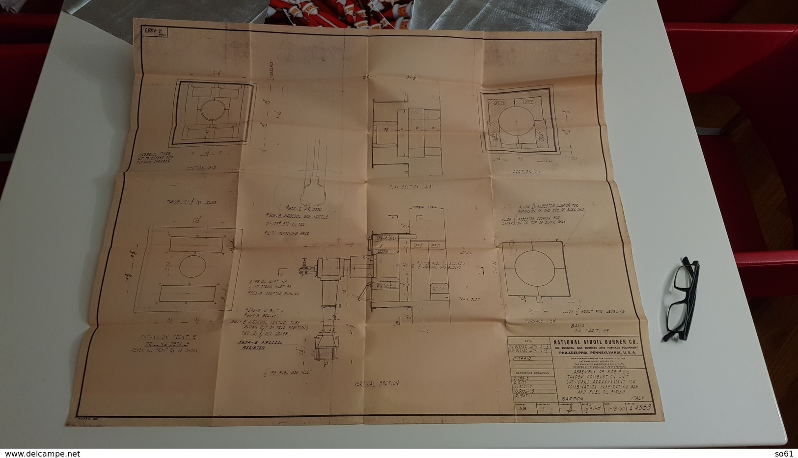 8821 Eb. NAO - National Airoil Burner Co. Philadelphia Pennsylvania - Sarpom Italy - Assembly - Machines