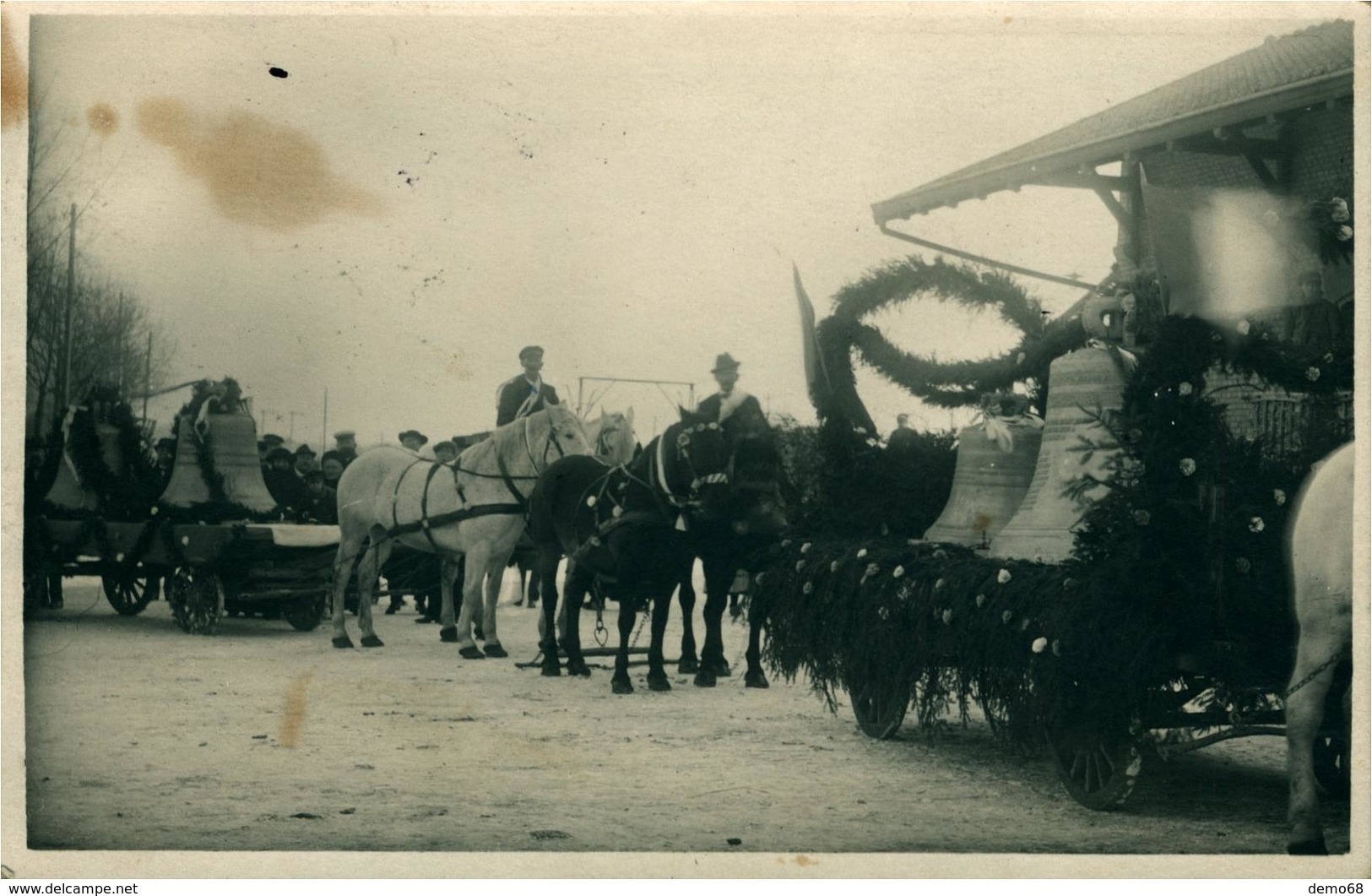 Soufflenheim ? Baptême De Cloches En 1925  Belle Photo Véritable - Autres & Non Classés