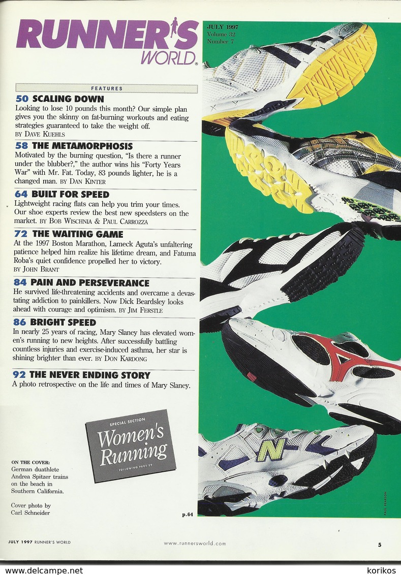 RUNNERS - RUNNER’S WORLD MAGAZINE US SPECIAL WOMEN’S EDITION JULY 1997 – ATHLETICS - TRACK AND FIELD - 1950-Aujourd'hui