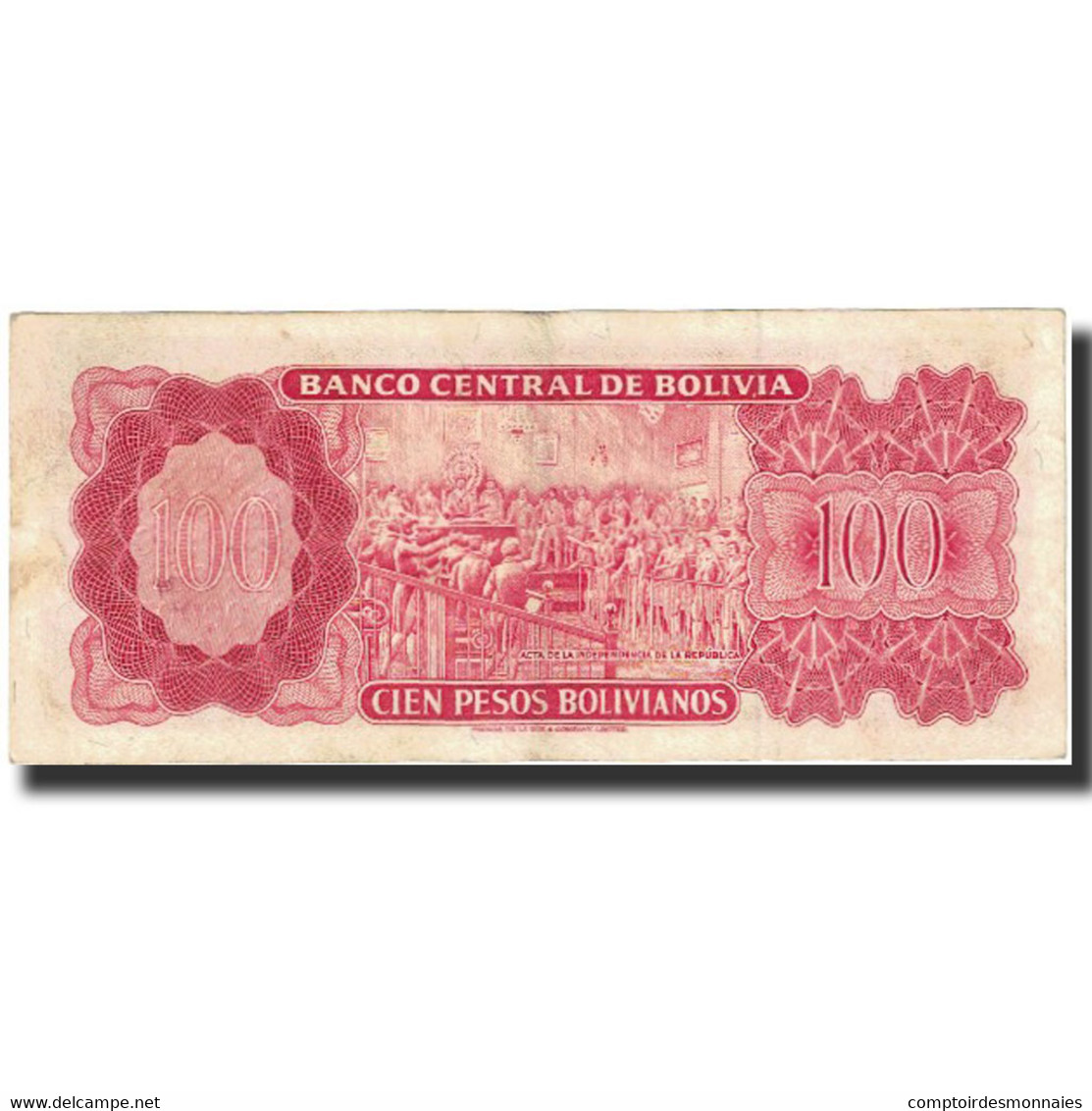 Billet, Bolivie, 100 Pesos Bolivianos, L.1962, 1962-07-13, KM:164A, TTB - Bolivia