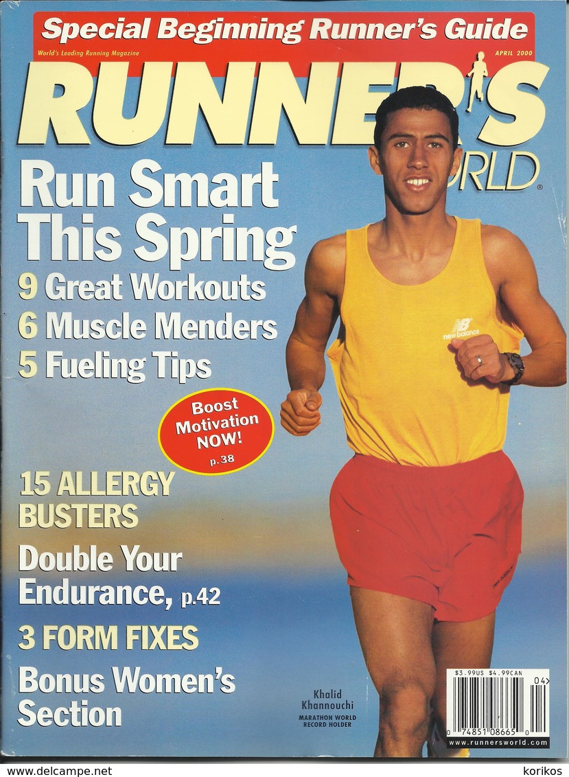 RUNNERS RUNNER’S WORLD MAGAZINE - US EDITION - APRIL 2000 - KHALID KHANNOUCHI – ATHLETICS - TRACK AND FIELD - 1950-Aujourd'hui