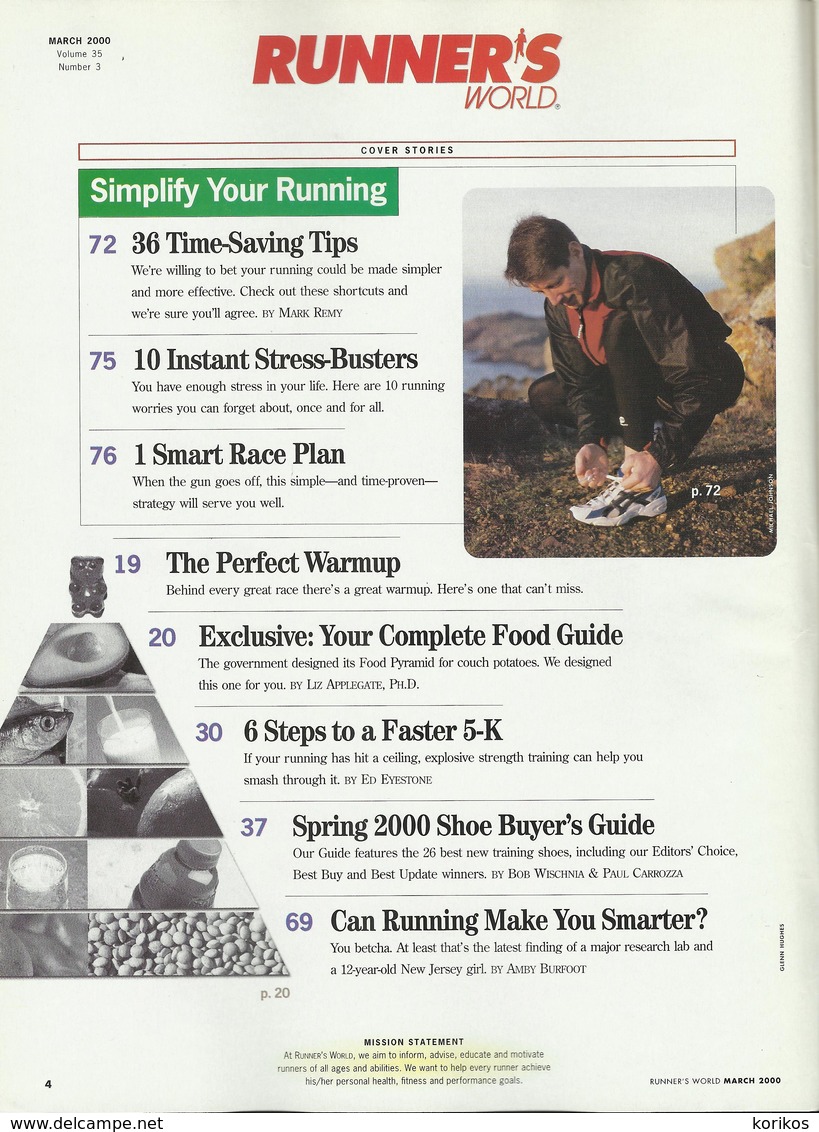 RUNNERS WORLD - RUNNER’S WORLD MAGAZINE - US EDITION – MARCH 2000 – ATHLETICS - TRACK AND FIELD - 1950-Heden