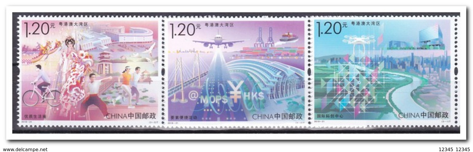 China 2019, Postfris MNH, 2019-21, Bicycle, Airplane, Bridge, Ship, Sport - Ongebruikt