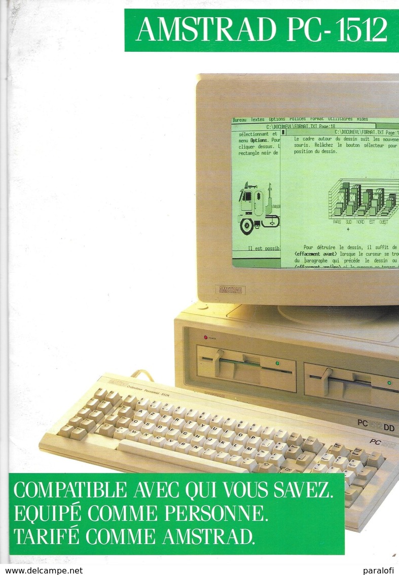 Publicité Amstrad PC-1512, 1986 - Autres & Non Classés
