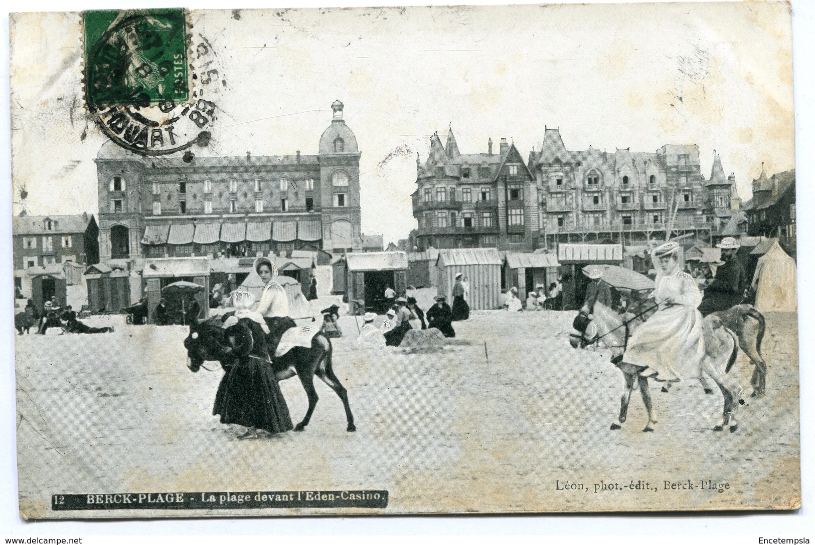 CPA - Carte Postale - France - Berck Plage - La Plage Devant L'Eden Casino - 1912 ( I11538) - Berck