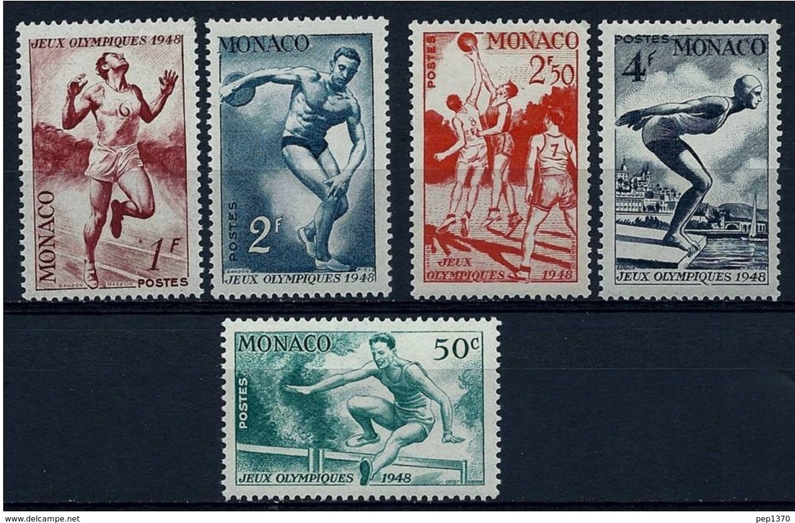 MONACO 1948 - JUEGOS OLIMPICOS DE LONDRES - YVERT Nº 319/323** - Verano 1948: Londres