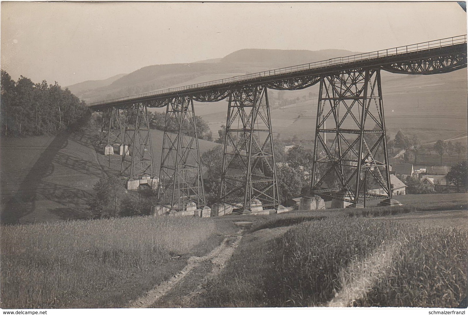 Foto Rohling AK Markersbach Eisenbahn Zug Brücke Viadukt Mittweida A Raschau Scheibenberg Schwarzenberg Vogel Erzgebirge - Scheibenberg