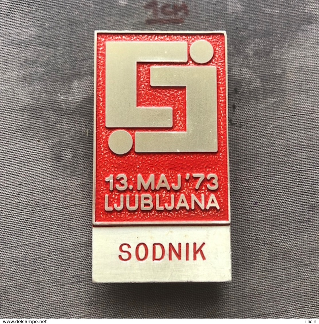 Badge Pin ZN009026 - Wrestling Yugoslavia Slovenia Ljubljana 1973 SODNIK (Judge) - Lotta